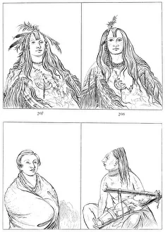 Flatheads, Nez Perces and Chinooks, 1841.Artist: Myers and Co Flatheads, Nez Perces and Chinooks, 1841.Artist: Myers and Co