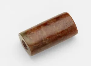 Jade Nephrite Prints: Flattened cylindrical bead, Late Neolithic period, ca. 3300-2250 BCE. Creator: Unknown