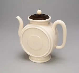 Qing Dynasty Prints: Flattened Teapot (Bianhu), Qing dynasty (1644-1911), mid-17th century. Creator: Unknown