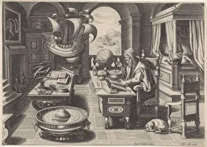 Galle Prints: Flavio Gioia of Amalfi discovering the Power of the Lodestone, ca 1590