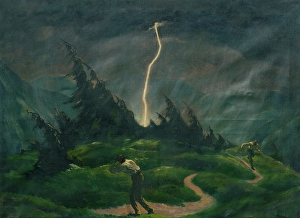 Fleeing Prints: Fleeing before the Storm, 1870-1890. Creator: Unknown