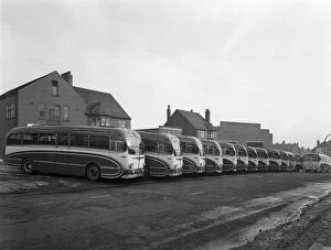 Barnsley Gallery: Fleet of AEC Regal Mk4s belonging to Philipsons Coaches, Goldthorpe, South Yorkshire, 1963