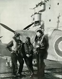 Naval Ship Gallery: Fleet Air Arm pilots, 1943. Creator: Unknown