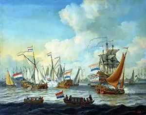 Marine Prints: Fleet Manoeuvres Performed in the Ijsselmeer for Peter I During His Visit to Amsterdam