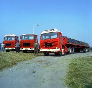 Fleet of Scania lorries, Rotherham, South Yorkshire, 1972. Artist: Michael Walters