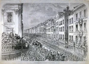 Fleet Street Prints: Fleet Street - the Civic Authorities in the Procession, City of London, c1850