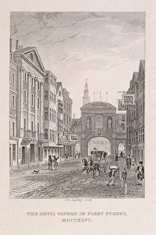 Temple Bar Prints: Fleet Street, London, 1746. Artist: John Cleghorn