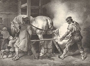 Blacksmiths Shop Gallery: The Flemish Farrier, 1822. Creator: Theodore Gericault