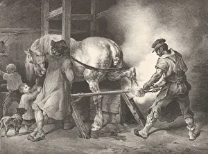 Heat Prints: The Flemish Farrier, 1822. Creator: Theodore Gericault