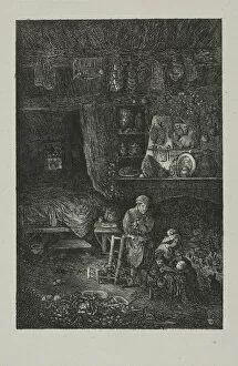 Flemish Interior, 1856. Creator: Rodolphe Bresdin