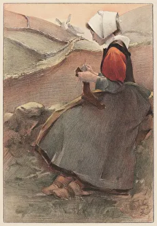 Bretagne Prints: Fleur de Lande, 1897. Creator: Wely, Jacques (1873-1910)