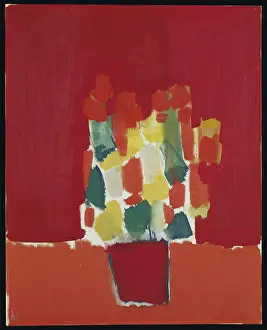 Fleurs rouges, 1952. Creator: Nicolas de Stael