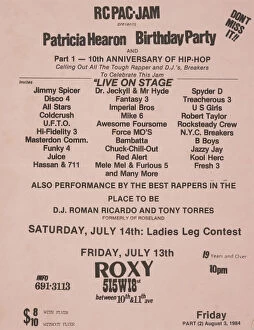 Flier for “Patricia Hearon Birthday Party'designed by Van Silk, July 13 1984