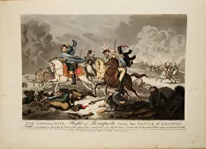 Grande Armee Gallery: The Flight of Bonaparte from the Battle of Krasnoi, 1814. Artist: Wright, John Massey
