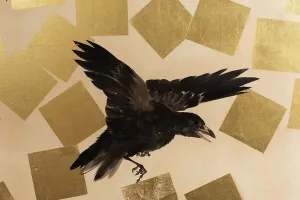 Crow Prints: Flight of crows in a snow storm. Creator: Mochizuki Gyokusen