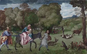 Travelling Prints: Flight into Egypt, 1508. Creator: Titian