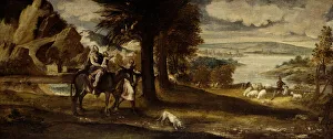 Andrea Schiavone Prints: The Flight into Egypt, 1540 / 50. Creator: Andrea Schiavone