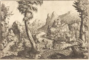 Lautensack Hanns Prints: The Flight into Egypt, 1558. Creator: Hans Sebald Lautensack