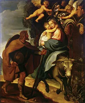 Bartolomeo Prints: Flight into Egypt, 1600. Creator: Bartolome Carducho