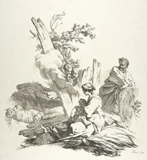 The Flight Into Egypt, 1758. Creator: Jean-Baptiste-Marie Pierre