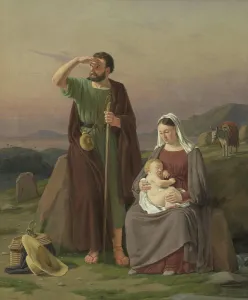 Martin Rorbye Prints: The Flight into Egypt, 1833. Creator: Martinus Rorbye