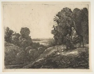Flight into Egypt: Altered from Tobias and the Angel by Hercules Segers, ca. 1653 Flight into Egypt: Altered from Tobias and the Angel by Hercules Segers, ca. 1653