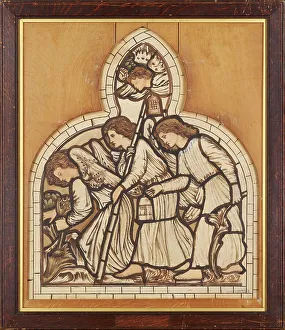 Burne Jones Edward Prints: The Flight into Egypt - Angels leading the Way