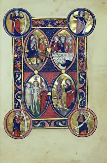 The Flight into Egypt: The Baptism of Christ: The Supper at Bethany... about 1250-1260. Creator: Unknown