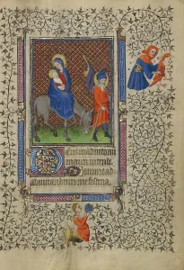 Refuge Prints: The Flight into Egypt; Book of Hours, about 1410. Creator: Unknown