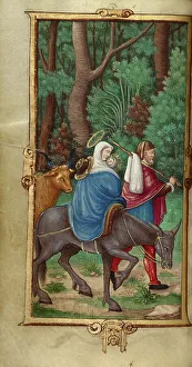 Migrating Prints: The Flight into Egypt; Book of Hours, 1544. Creator: Unknown