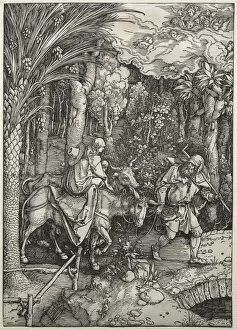 Early 16th Century Gallery: The Flight into Egypt, c. 1503-1505. Creator: Albrecht Dürer (German, 1471-1528)