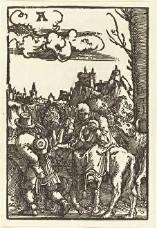 Riding Ass Prints: The Flight into Egypt, c. 1513. Creator: Albrecht Altdorfer