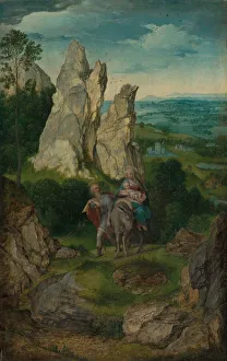 Patenier Joachim Prints: The Flight into Egypt, c. 1550 / 1575. Creator: Anon