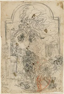 Baldassare Franceschini Prints: The Flight into Egypt, c. 1664. Creator: Baldassare Franceschini