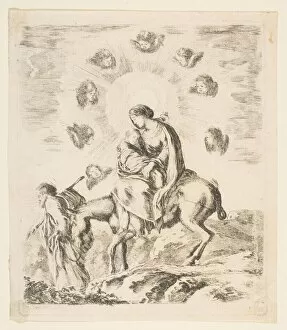 Flight into Egypt, ca. 1641. Creator: Stefano della Bella