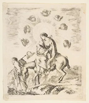 Flight into Egypt, ca. 1641. Creator: Stefano della Bella