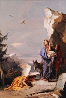 Tiepolo Gallery: The Flight into Egypt, ca. 1767-70. Creator: Giovanni Battista Tiepolo