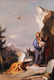 Nile Prints: The Flight into Egypt, ca. 1767-70. Creator: Giovanni Battista Tiepolo