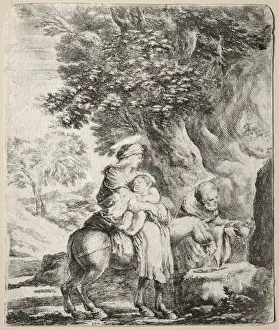 Flight into Egypt. Creator: Stefano Della Bella (Italian, 1610-1664)