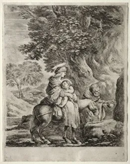 Flight into Egypt. Creator: Stefano Della Bella (Italian, 1610-1664)