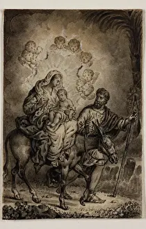 Pen And Brush Prints: Flight into Egypt, early 19th century. Creator: Alexandre Joseph Desenne