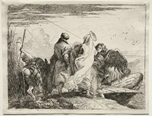 Flight into Egypt: The Holy Family Leaving the Shore. Creator: Giovanni Domenico Tiepolo (Italian) Flight into Egypt: The Holy Family Leaving the Shore. Creator: Giovanni Domenico Tiepolo (Italian)