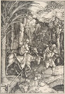 Date Palm Prints: The Flight into Egypt, from The Life of the Virgin, Latin Edition, 1511, 1511