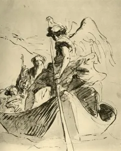 Flight into Egypt, mid 18th century, (1928). Artist: Giovanni Battista Tiepolo