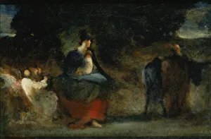 Flight into Egypt, mid-late 19th century. Creator: Robert Loftin Newman