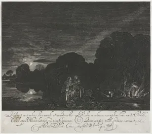 The Flight into Egypt (Night). Creator: Hendrik Goudt (Dutch, 1585-1630)
