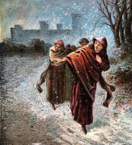 Flight Of The Empress Maude, 12th century, (c1850)