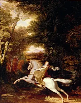 Fleeing Prints: The Flight of Florimell, 1819. Creator: Washington Allston