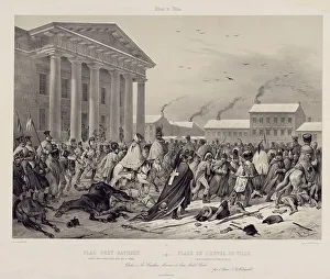 War Atrocities Prints: Flight of the French army through Vilnius