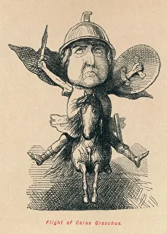 Fleeing Prints: Flight of Gaius Gracchus, 1852. Artist: John Leech